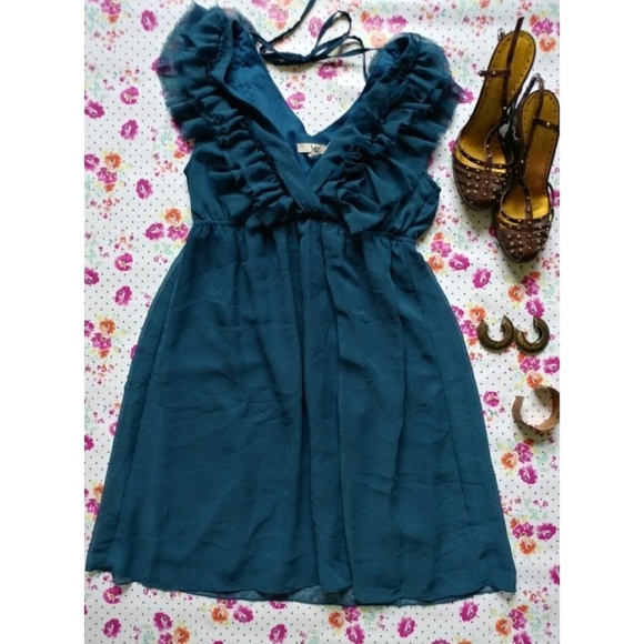 Dainty Blue Gem Toned Dress - Picture 8 of 8